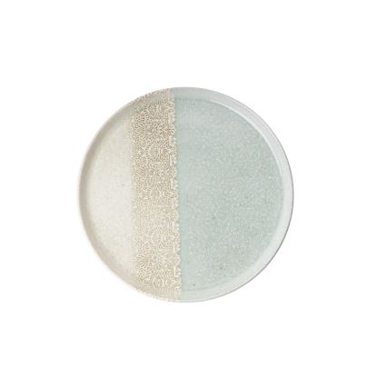 Service de table 27 pièces en porcelaine, beige et vert