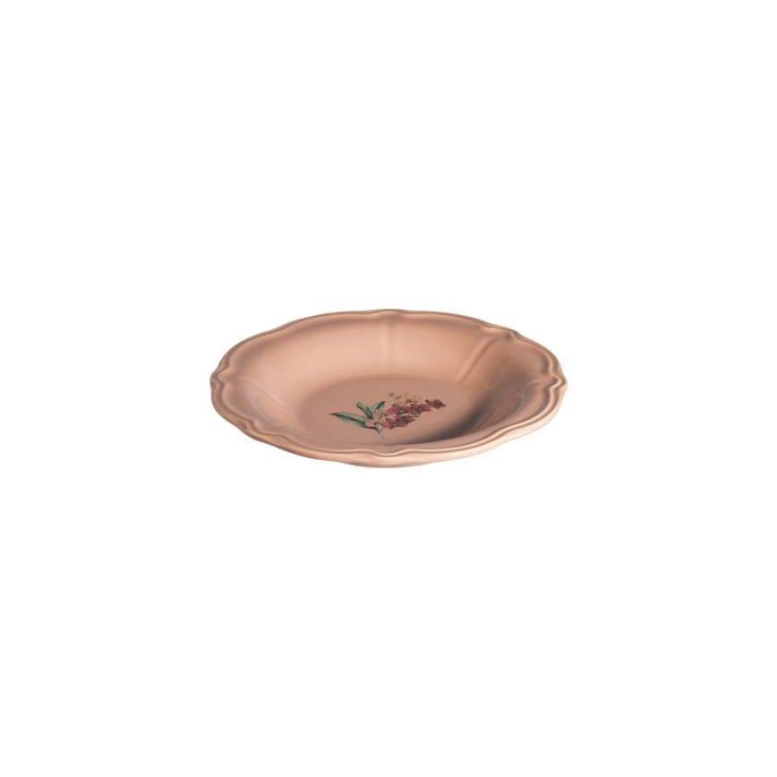 Service de table 27 pièces, rose/blanc, en porcelaine