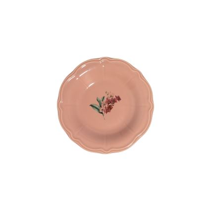 Service de table 27 pièces, rose/blanc, en porcelaine