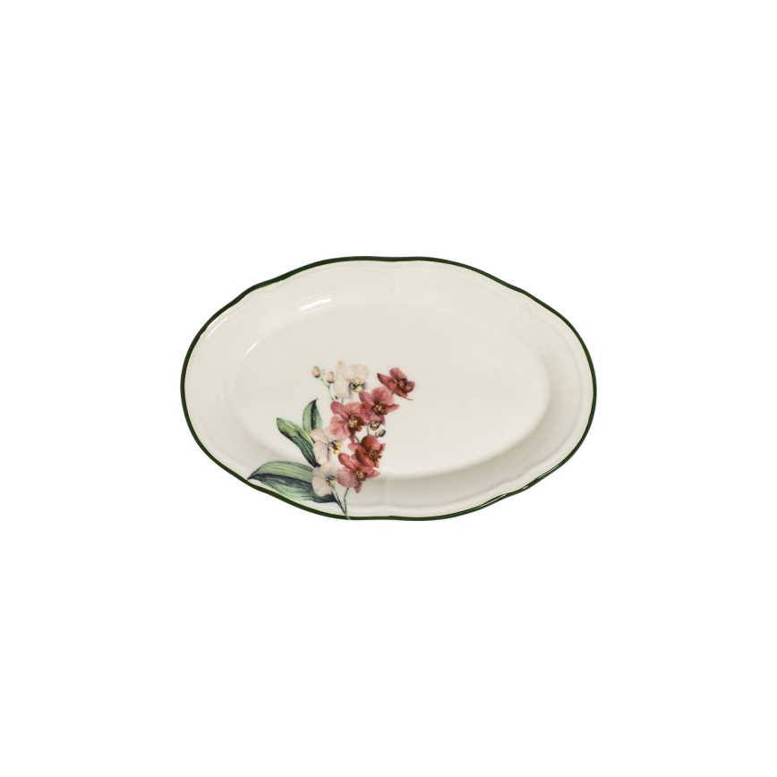Service de table 27 pièces, rose/blanc, en porcelaine