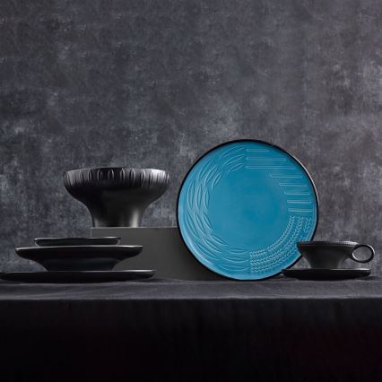 Service de table 3 pièces bleu/porcelaine