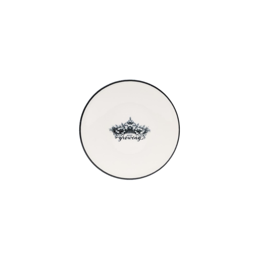 Service de table 4 pièces noir/blanc en porcelaine