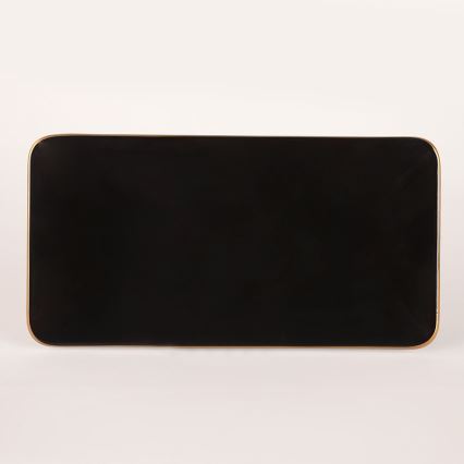 Service de table 44 pièces noir/doré/grès