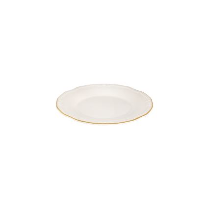Service de table 53 pièces en porcelaine, blanc et doré