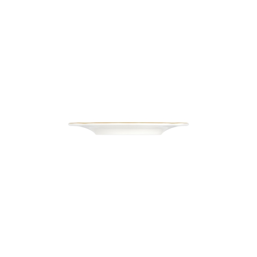 Service de table 53 pièces en porcelaine, blanc et doré