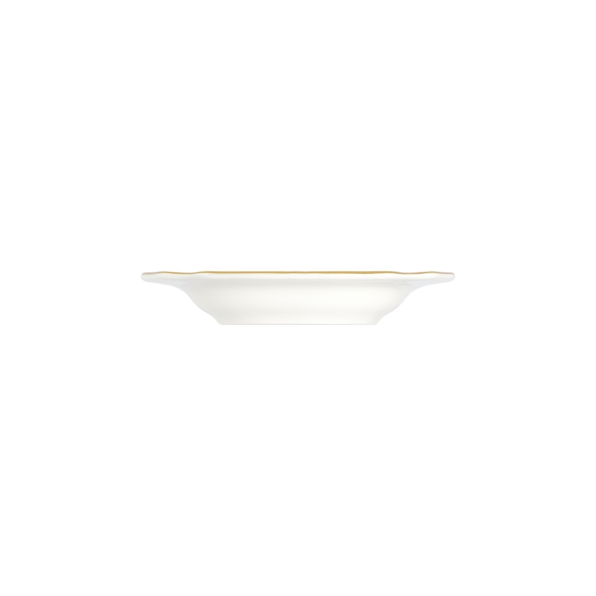 Service de table 53 pièces en porcelaine, blanc et doré