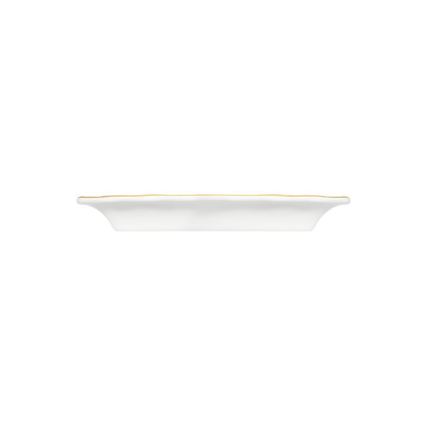 Service de table 53 pièces en porcelaine, blanc et doré