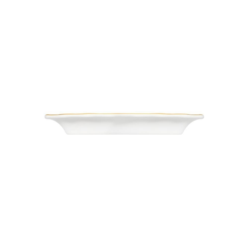 Service de table 53 pièces en porcelaine, blanc et doré