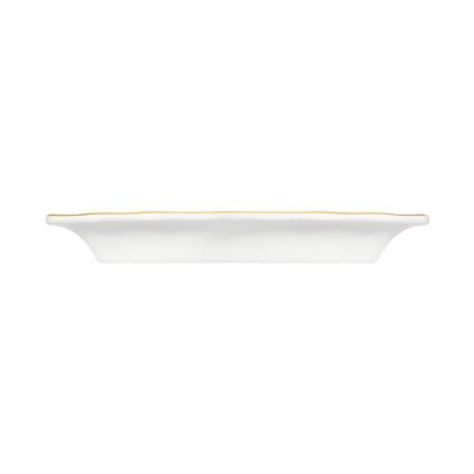 Service de table 53 pièces en porcelaine, blanc et doré