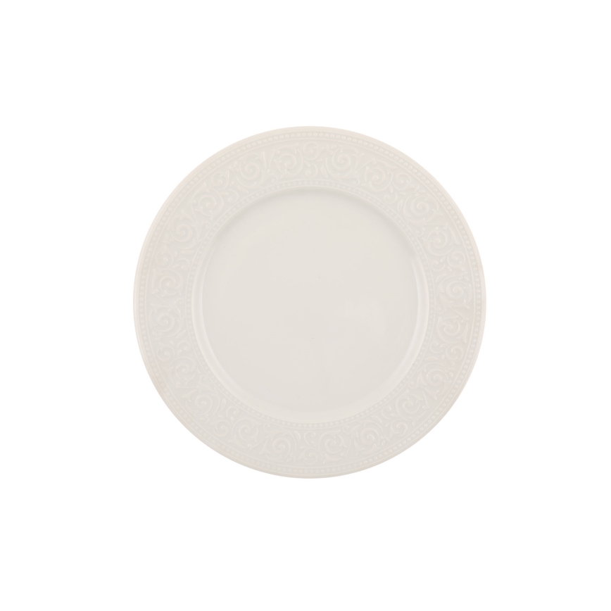 Service de table 53 pièces en porcelaine blanche