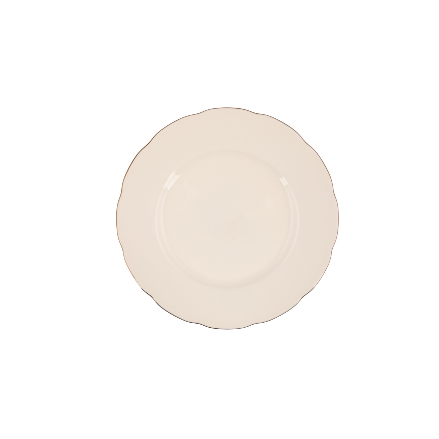 Service de table 54 pièces en porcelaine, disponible en blanc, cuivre ou ivoire