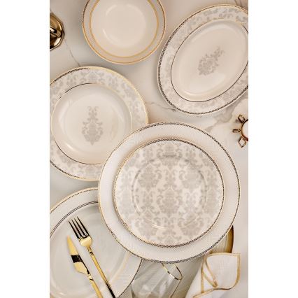 Service de table 68 pièces multicolore/porcelaine fine (bone china)