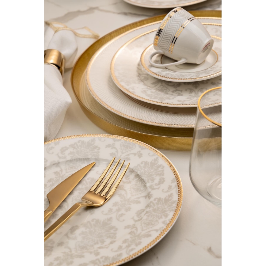 Service de table 68 pièces multicolore/porcelaine fine (bone china)