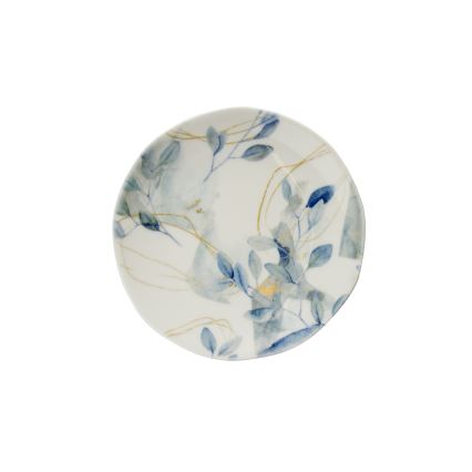 Service de vaisselle 24 pièces blanc/bleu/porcelaine