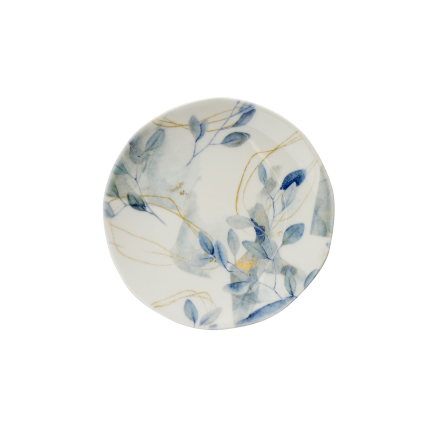 Service de vaisselle 24 pièces blanc/bleu/porcelaine