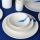 Serviesset 18-delig wit/blauw/porselein