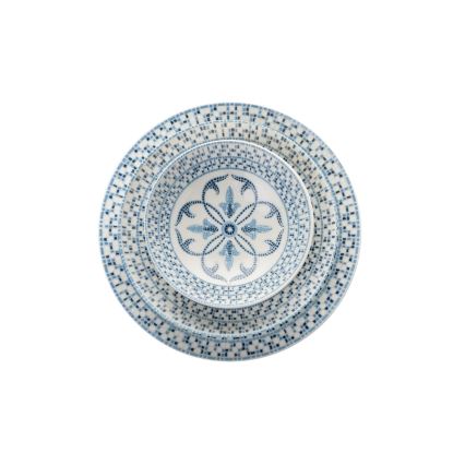 Serviesset 24-delig blauw/porselein