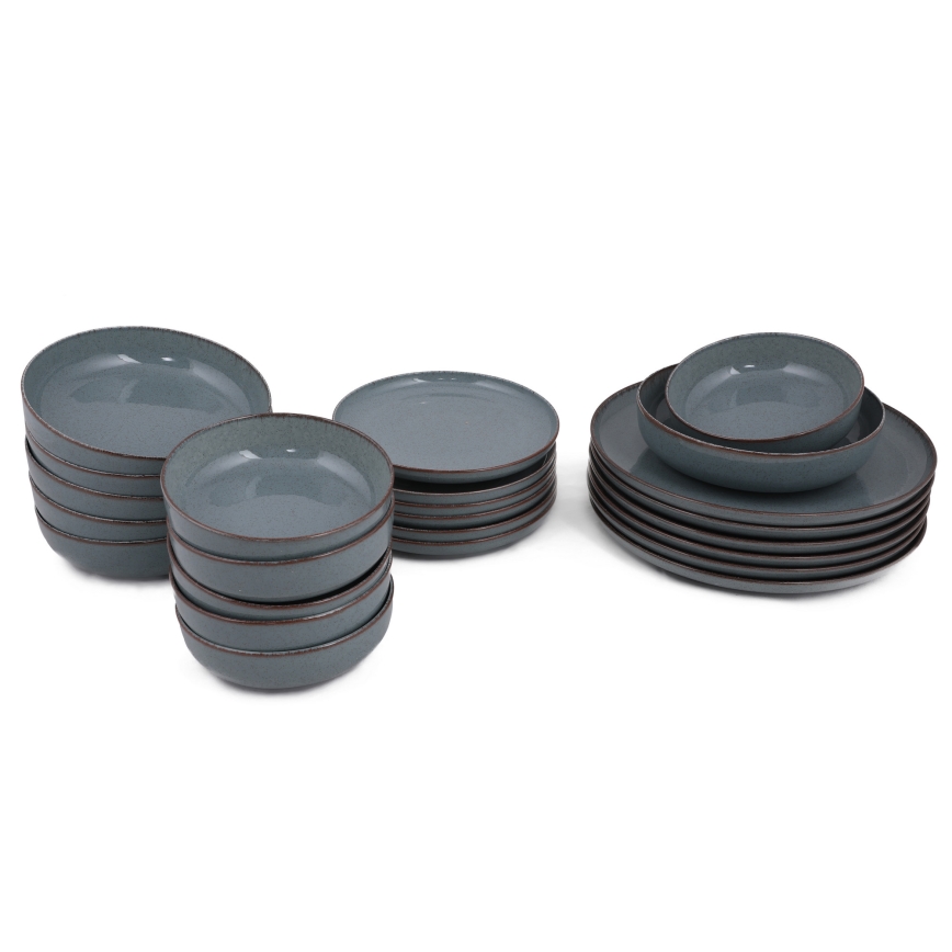 Serviesset 24-delig blauw/porselein