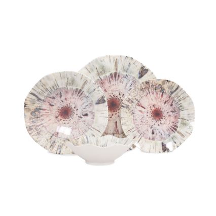 Serviesset 24-delig kleurrijk/porselein