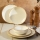 Serviesset 24-delig, wit/beige, porselein
