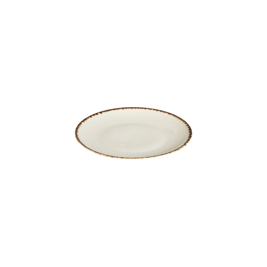 Serviesset 24-delig, wit/beige, porselein