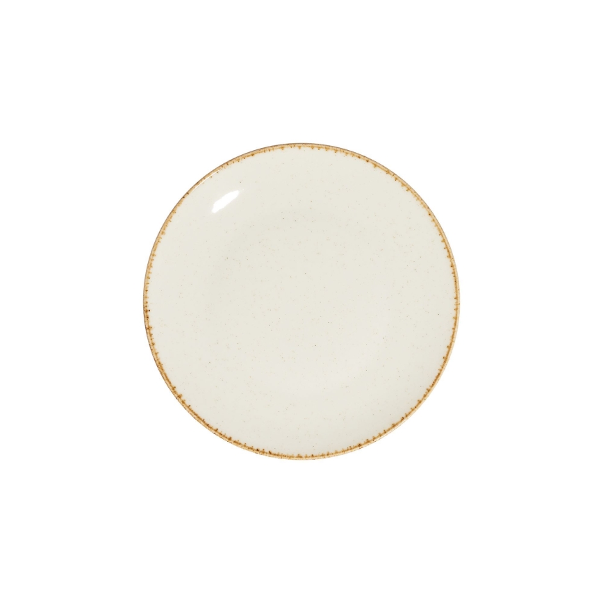 Serviesset 24-delig, wit/beige, porselein