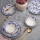 Serviesset 24-delig wit/blauw/keramiek