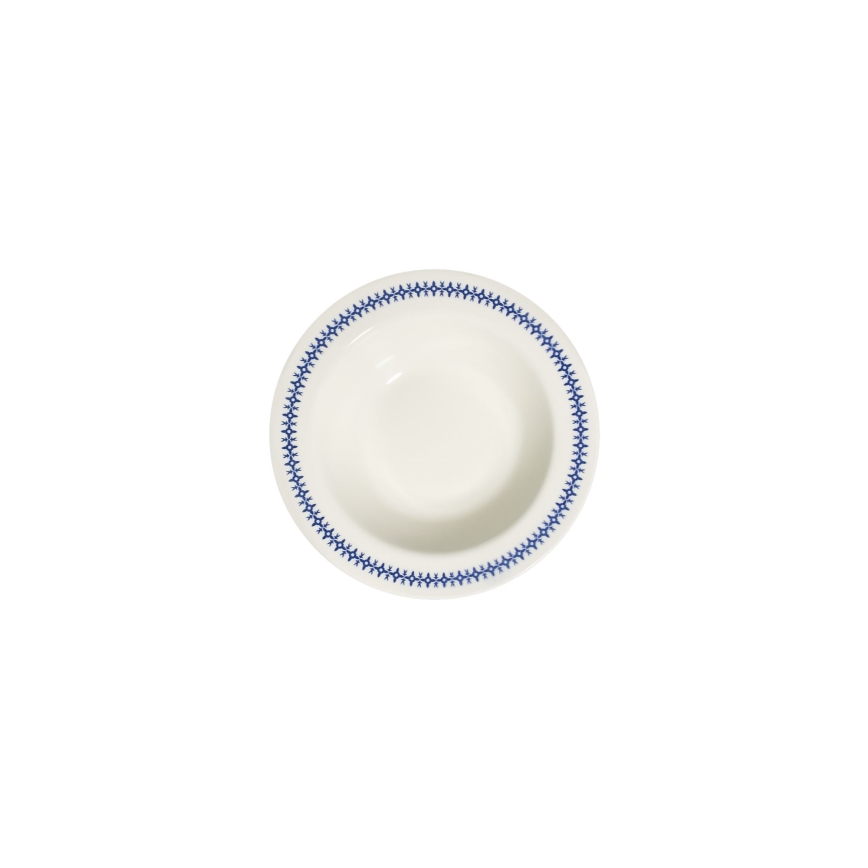 Serviesset 24-delig, wit/blauw, porselein