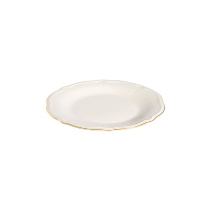 Serviesset 24-delig, wit/goud, porselein