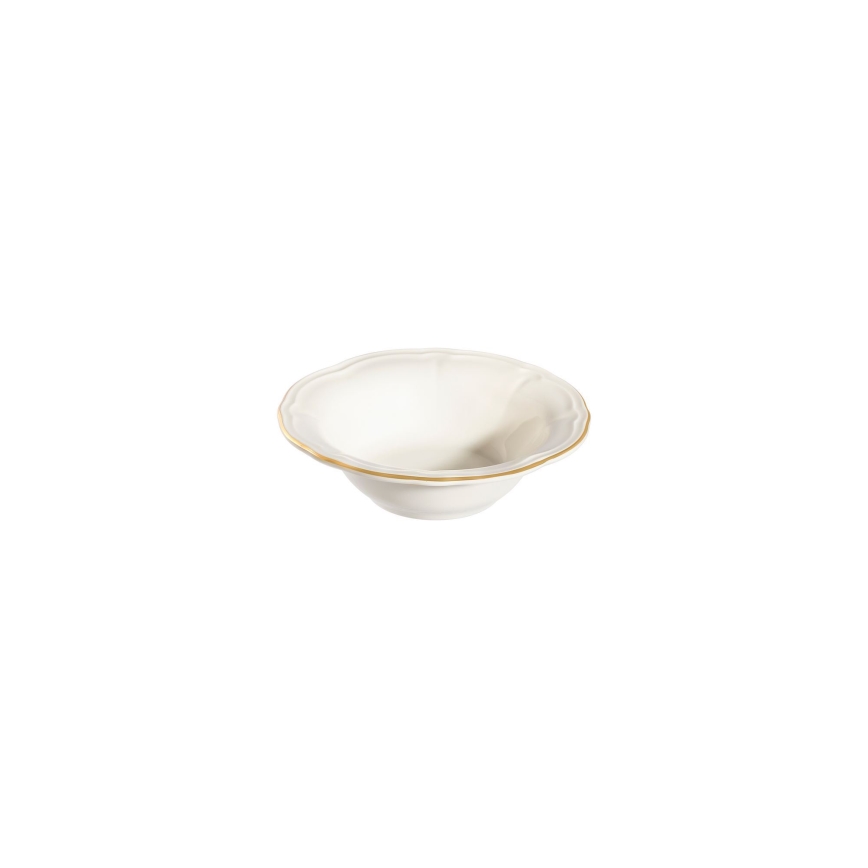 Serviesset 24-delig, wit/goud, porselein