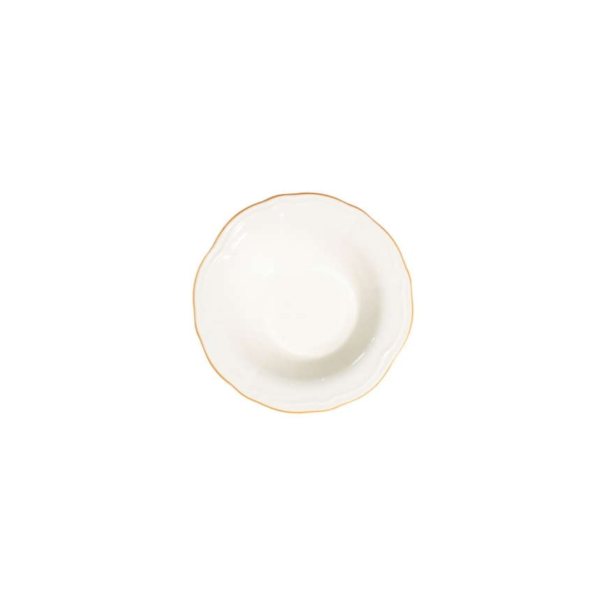 Serviesset 24-delig, wit/goud, porselein
