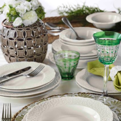 Serviesset 24-delig wit/porselein