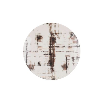 Serviesset 24 stuks bruin/wit/porselein