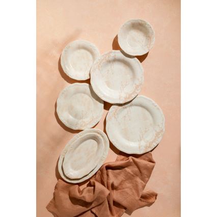 Serviesset 27-delig beige/porselein
