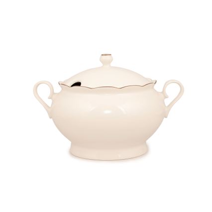 Serviesset 83-delig wit/koper/porselein