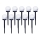 SET 10x LED Solar lamp LED/0,12W/1,2V 6500K IP44 40 mAh zwart/wit