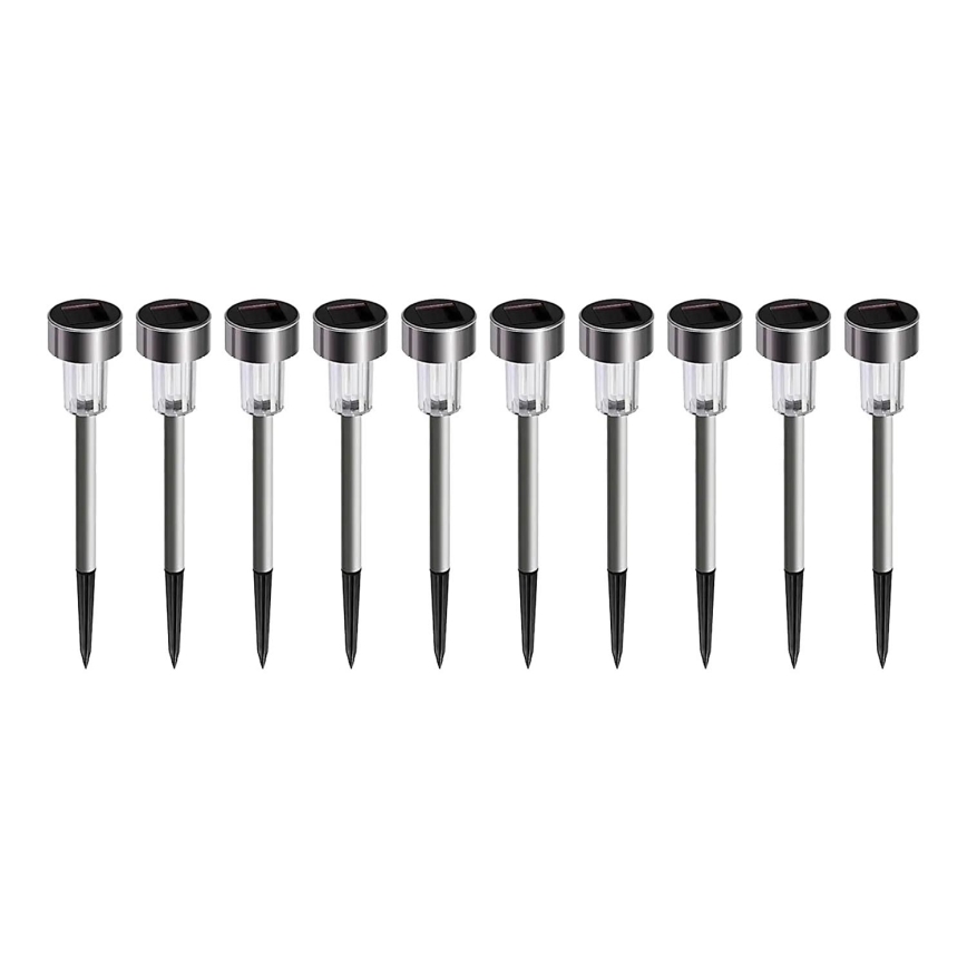 SET 10x LED Zonne-energie lamp LED/0,06W/1,2V 6000K IP44 40 mAh