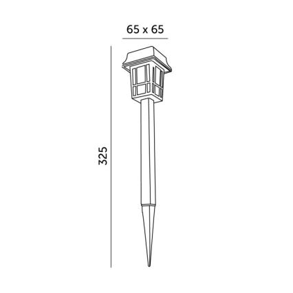SET 12x LED Solar lamp LED/0,06W/1,2V 1xAA 6500K IP44 100 mAh