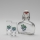 Set 1x glazen fles en 2x shotglas doorzichtig met een pruimenmotief