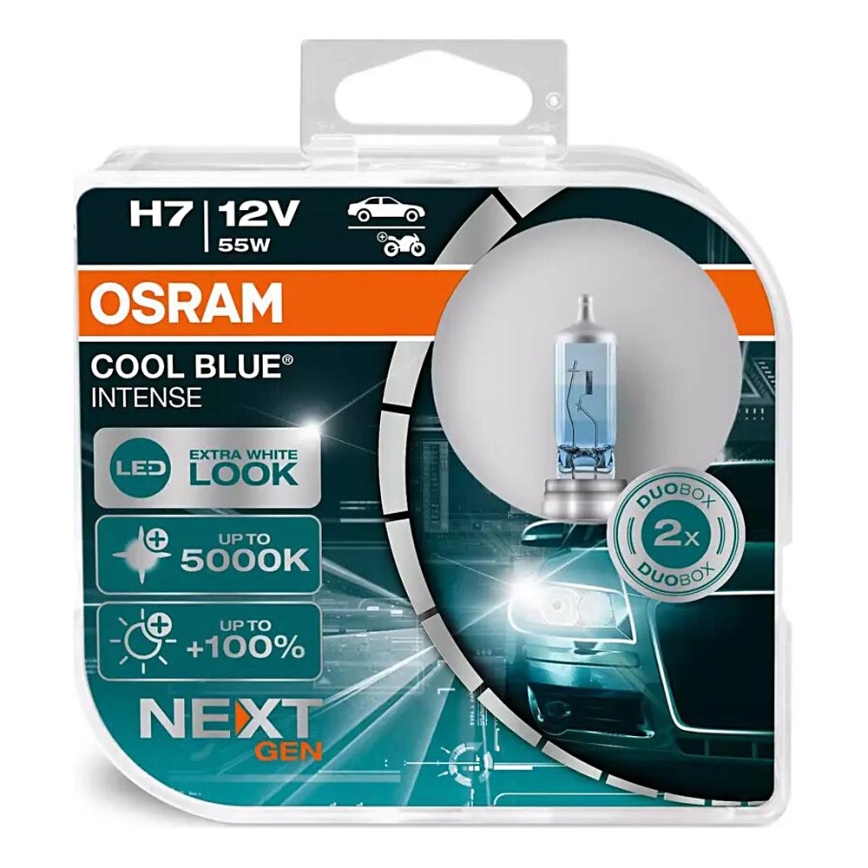 SET 2x Autolamp COOL BLUE H7 PX26d/55W/12V 5000K - Osram