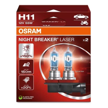 SET 2x Autolamp NIGHT BREAKER H11 PGJ19-2/55W/12V - Osram