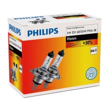 SET 2x Autolamp Philips VISION 12342PRC2 H4 P43t-38/60W/55W/12V