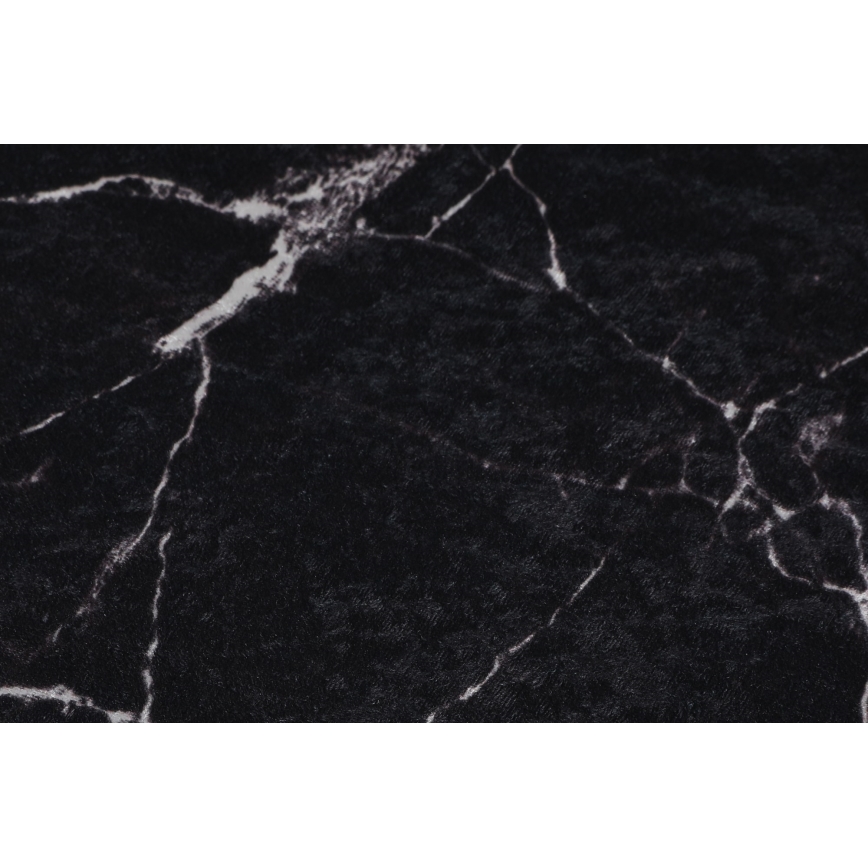 SET 2x Badmat MARBLE 50x60/60x100 cm zwart