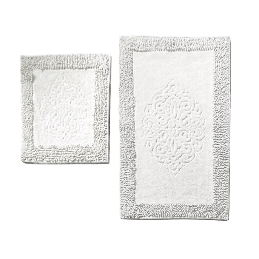 SET 2x Badmat PIANTE 60/100 cm wit