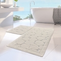 SET 2x badmatten LINO 60/100 cm crème