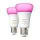 SET 2x Dimbare LED Lamp Philips Hue White And Color Ambiance A60 E27/6,5W/230V 2000-6500K