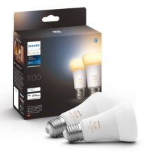 SET 2x Dimbare LED Lamp Philips Hue WHITE AMBIANCE E27/8W/230V 2200-6500K