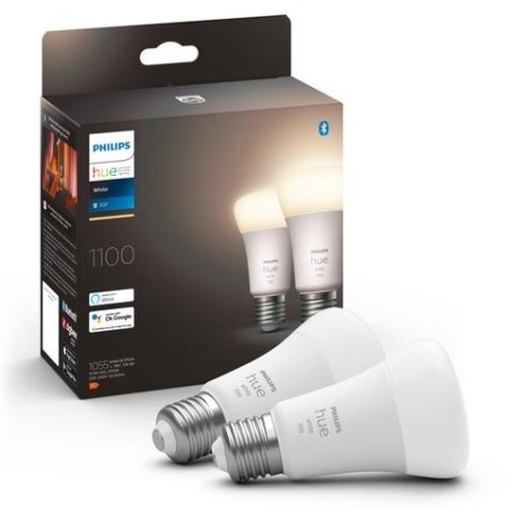terugtrekken niet vacht SET 2x Dimbare LED Lamp Philips Hue WHITE E27/9,5W/230V 2700K | Lumimania
