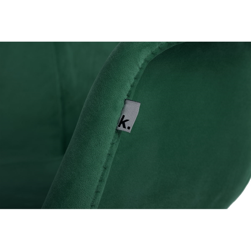 SET 2x Eetkamerstoel NEREA 80x60,5 cm groen/beuken