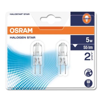 SET 2x Halogeenlamp HALOSTAR G4/5W/12V 2700K - Osram